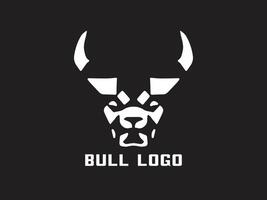 création de logo de tête de taureau vecteur