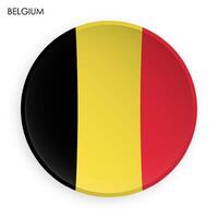 Belgique drapeau icône dans moderne néomorphisme style. bouton pour mobile application ou la toile. vecteur sur blanc Contexte