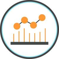 une analyse plat cercle icône vecteur