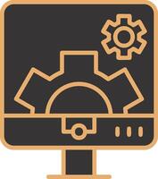 icône de vecteur de paramètres d'ordinateur