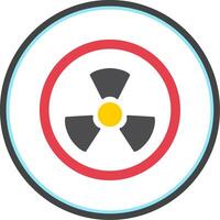 radioactivité plat cercle icône vecteur