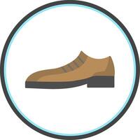 formel des chaussures plat cercle icône vecteur