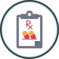 ordonnance plat cercle icône vecteur