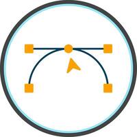 ancre point plat cercle icône vecteur