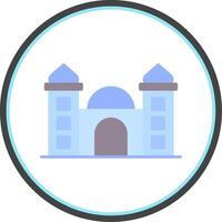 mosquée plat cercle icône vecteur