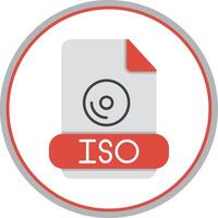 iso plat cercle icône vecteur