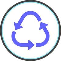 recycler plat cercle icône vecteur