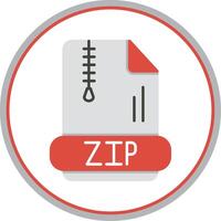 Zip *: français plat cercle icône vecteur