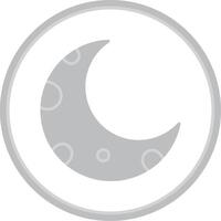 moitié lune plat cercle icône vecteur