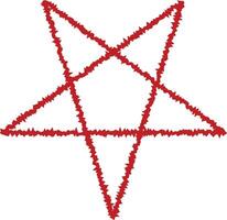 atroce pentacle rouge vecteur