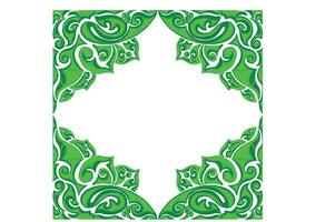 vert ornement Cadre frontière vecteur conception pour décoration