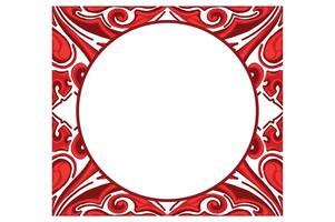 rouge orament Cadre frontière vecteur pour décoration conception