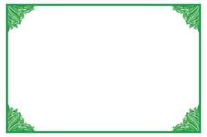 vert ornement Cadre frontière vecteur conception pour décoration