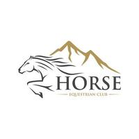 équestre cheval courses logo modèle. vecteur illustration