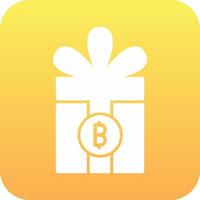 cadeau bitcoin vecteur icône