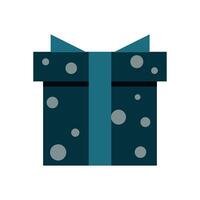cadeau bleu polka point boîte avec ruban isolé sur blanc Contexte. vecteur. vecteur