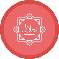 halal plat cercle multicolore conception icône vecteur