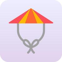 chinois chapeau vecteur icône