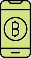 en ligne bitcoin Paiement vecteur icône