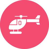 icône de cercle de glyphe d'hélicoptère vecteur