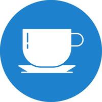 icône de cercle de glyphe de tasse de café vecteur
