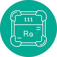 roentgenium linéaire cercle multicolore conception icône vecteur