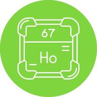 holmium linéaire cercle multicolore conception icône vecteur