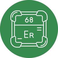 erbium linéaire cercle multicolore conception icône vecteur