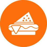 sandwich glyphe cercle icône vecteur
