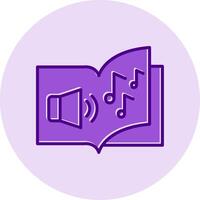 icône de vecteur de livre audio