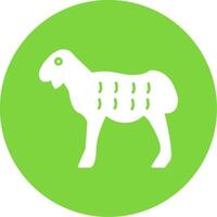 mouton glyphe cercle icône vecteur