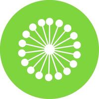 icône de cercle de glyphe de mimosa vecteur