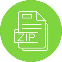 Zip *: français linéaire cercle multicolore conception icône vecteur