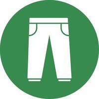 icône de cercle de glyphe de pantalon vecteur