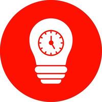 icône de cercle de glyphe de gestion du temps vecteur