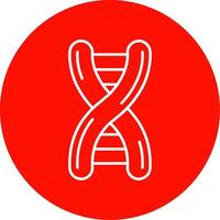 ADN linéaire cercle multicolore conception icône vecteur