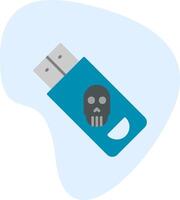 infecté clé USB vecteur icône