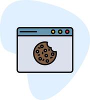 la toile biscuits vecteur icône