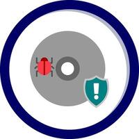 CD virus vecteur icône