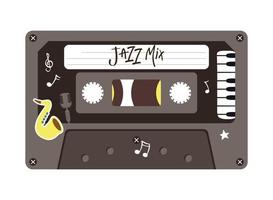 jazz mix rétro conception de vecteur de cassette