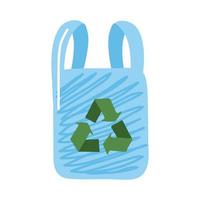 icône de sac de recyclage vecteur
