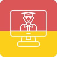 icône de vecteur d'apprentissage en ligne