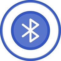 Bluetooth plat cercle Uni icône vecteur