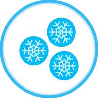 boule de neige plat cercle Uni icône vecteur