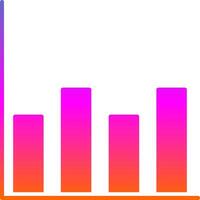 icône de dégradé de glyphe de diagramme vecteur