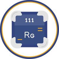 roentgenium plat cercle Uni icône vecteur