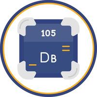 dubnium plat cercle Uni icône vecteur