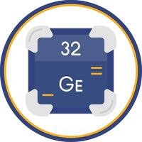 germanium plat cercle Uni icône vecteur