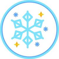 hiver plat cercle Uni icône vecteur