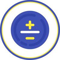mathématique symbole plat cercle Uni icône vecteur
